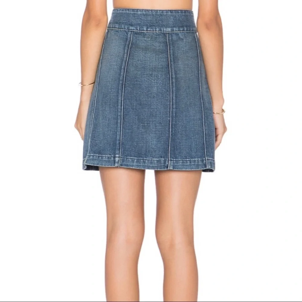 Frame Denim Le Panel Denim Mini Skirt Georgetown 29